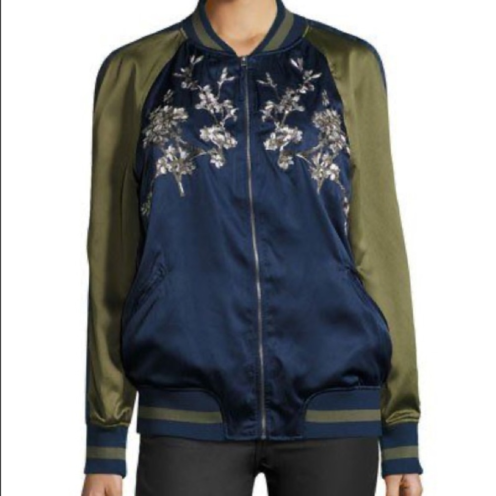 🆕 Groovy Monkey Satin Bomber Jacket 🦋🌿